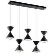 Elan Kordan 10 Light Chandelier Linear, Matte Black - 84113