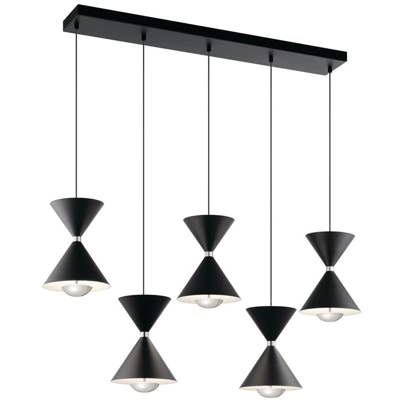 Elan Kordan 10 Light Chandelier Linear, Matte Black - 84113