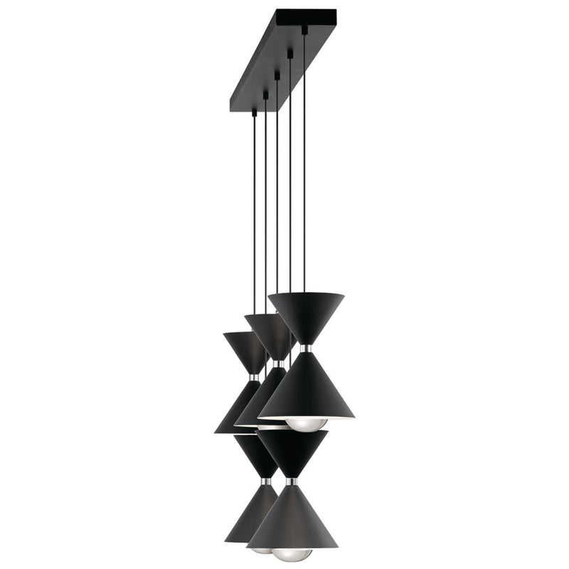 Elan Kordan 10 Light Chandelier Linear, Matte Black