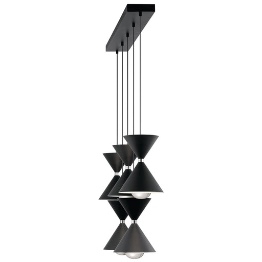 Elan Kordan 10 Light Chandelier Linear, Matte Black