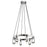 Elan Ayse 6 Light LED Chandelier, Matte Black/Clear Bubble Crystal