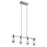 Elan Ayse 4 Light LED Linear Chandelier, Matte Black/Clear Bubble