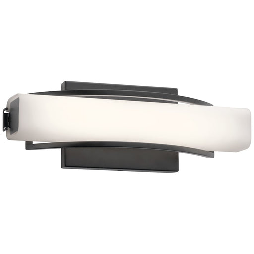 Elan Rowan 1 Light LED Wall Sconce, Matte Black/Etched Opal