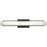 Elan Rowan 1 Light 25" Linear Bath Light, Matte Black/Clear Satin Etched