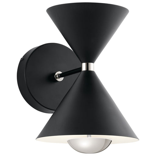 Elan Kordan LED Wall Sconce, Matte Black/Clear Polycarbonate