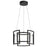 Elan Melko 9 Light LED Chandelier, Black/White Acrylic