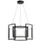 Elan Melko 9 Light LED Chandelier, Black/White Acrylic