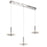 Elan Korfu 3 Light LED Linear Chandelier , Chrome/Etched Acrylic