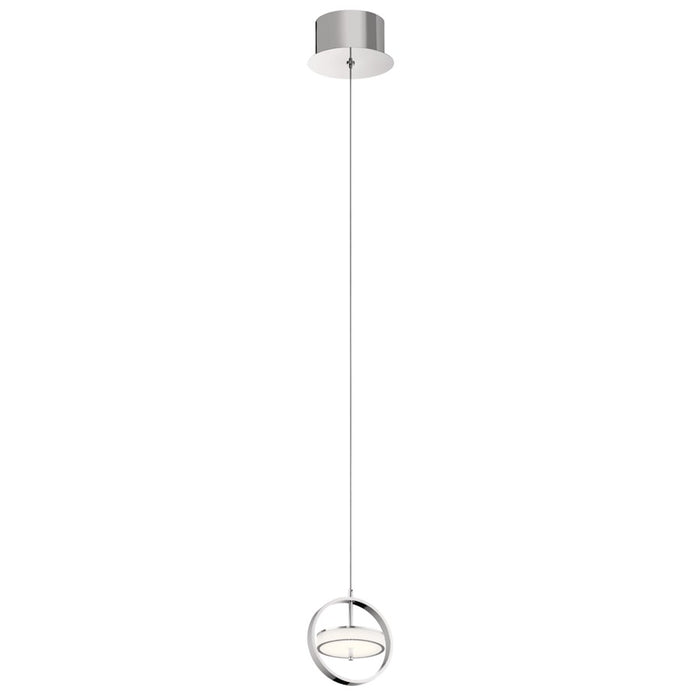 Elan Baylin 1 Light LED Mini Pendant, Chrome/White Acrylic