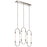 Elan Delsey 3 Light LED Linear Chandelier, Clear Twisted