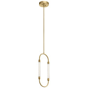 Elan Delsey 1 Light LED Mini Pendant, Champagne Gold/Clear - 84150