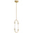 Elan Delsey 1 Light LED Mini Pendant, Clear Twisted