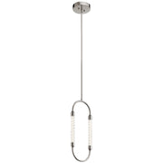 Elan Delsey 1 Light LED Mini Pendant, Polished Nickel/Clear - 84151