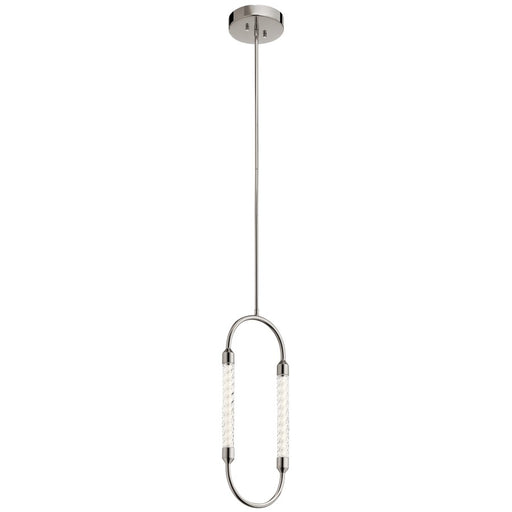 Elan Delsey 1 Light LED Mini Pendant, Clear Twisted