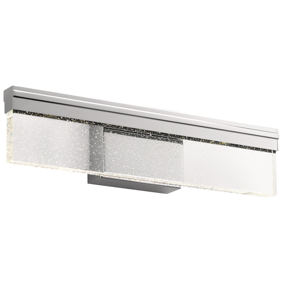 Elan Laris LED Bath Vanity, Chrome/Clear Bubble