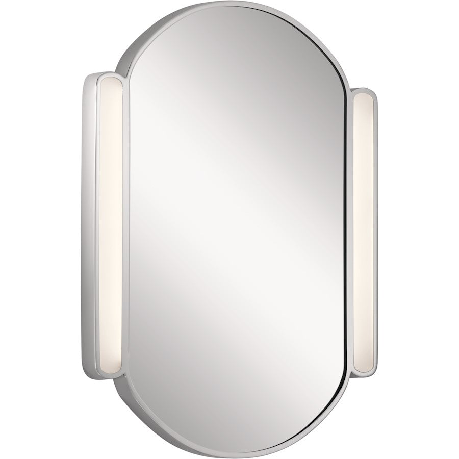 Elan Phaelan LED Mirror, Chrome/Etched Acrylic