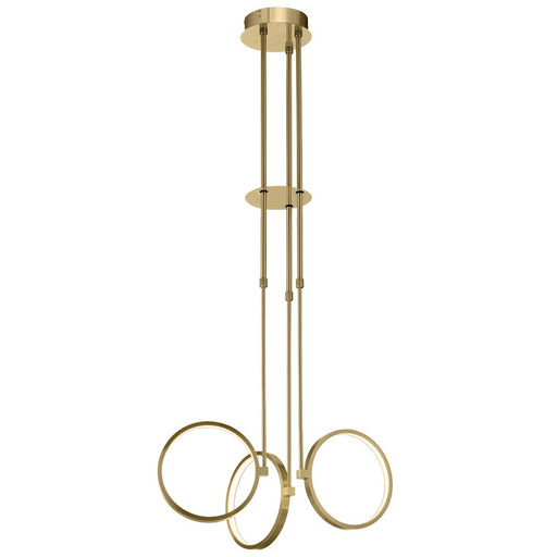 Elan Bonham 3 Light LED Chandelier 1 Tier, Chrome/White Acrylic