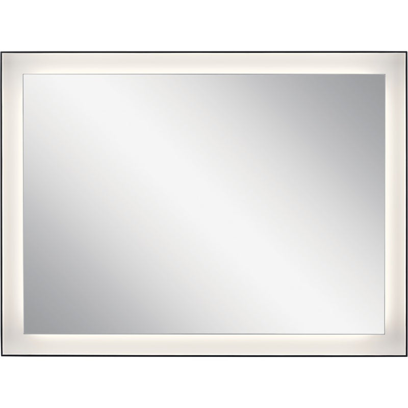 Elan Ryame 24" Lighted Mirror, Matte Black/Mirror