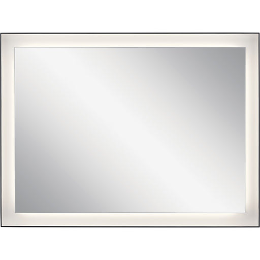 Elan Ryame 24" Lighted Mirror, Matte Black/Mirror