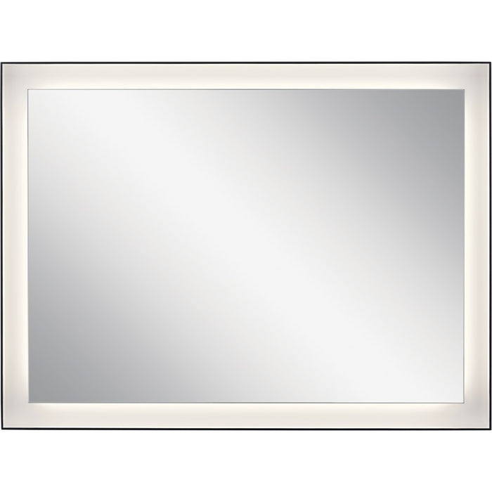 Elan Ryame 24" Lighted Mirror, Matte Black/Mirror