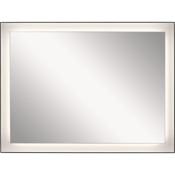 Elan Ryame 24" Lighted Mirror, Matte Black/Mirror