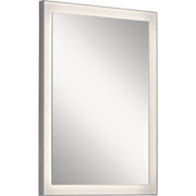 Elan Ryame 24" Lighted Mirror, Matte Silver/Mirror - 84168