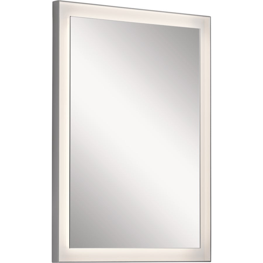 Elan Ryame 24" Lighted Mirror, Matte Silver/Mirror - 84168