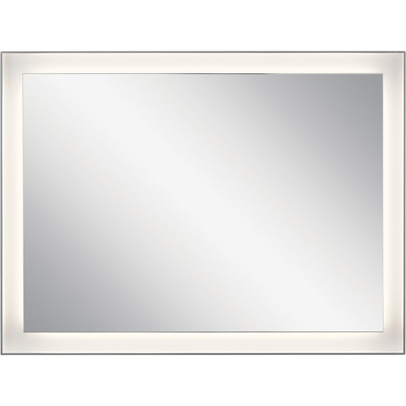 Elan Ryame 24" Lighted Mirror, Matte Silver/Mirror