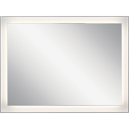 Elan Ryame 24" Lighted Mirror, Matte Silver/Mirror