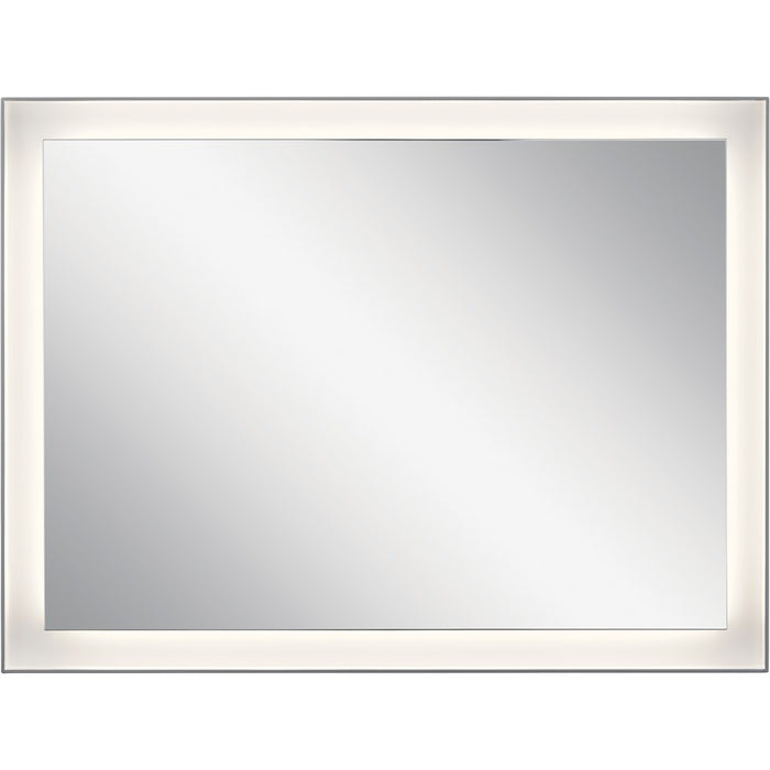Elan Ryame 24" Lighted Mirror, Matte Silver/Mirror