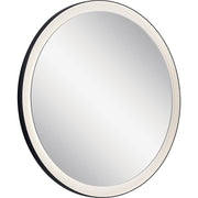 Elan Ryame Round Lighted Mirror, Matte Black/Mirror - 84169