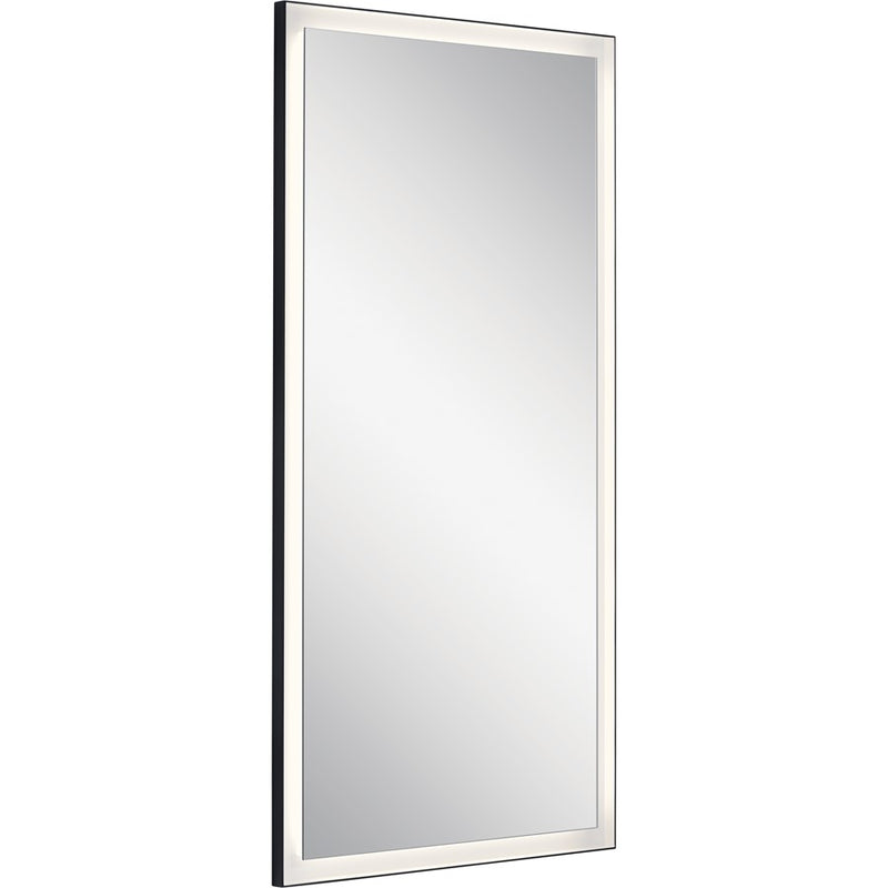 Elan Ryame 30" Lighted Mirror, Matte Black/Mirror - 84171