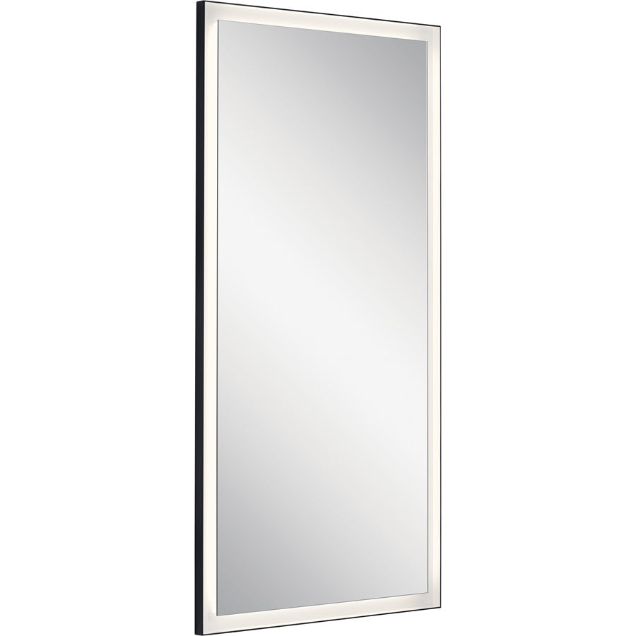 Elan Ryame 30" Lighted Mirror, Matte Black/Mirror - 84171