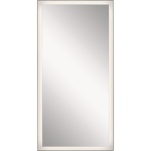 Elan Ryame 30" Lighted Mirror, Matte Black/Mirror