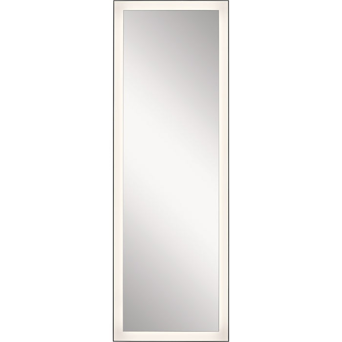 Elan Ryame 20" Lighted Mirror, Matte Black/Mirror