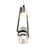 Elan Ayse 1Lt LED Mini Pendant, Matte Black/Clear Bubble Optical Crystal