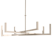 Kichler Elan Priam 44in 6-Light Chandelier | Minimalist Polished Nickel Steel | Living Room & Dining Room | 1540 Lumens 3000K Dimmable | Model 84328PN