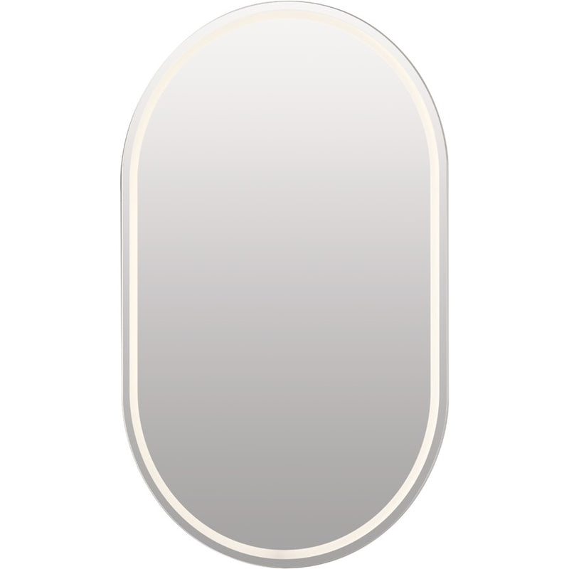 Elan Menillo 32" LED Vanity Mirror, White/Etched