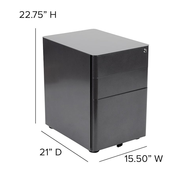 Flash Furniture Modern 3-Drawer Filing Cabinet