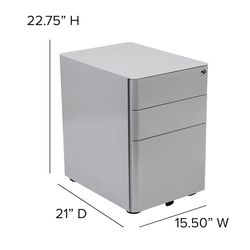 Flash Furniture Modern 3-Drawer Filing Cabinet