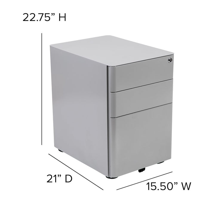 Flash Furniture Modern 3-Drawer Filing Cabinet
