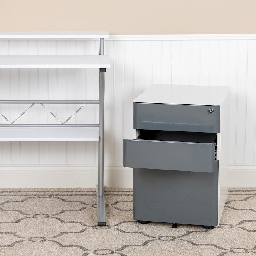 Flash Furniture Modern 3-Drawer Filing Cabinet