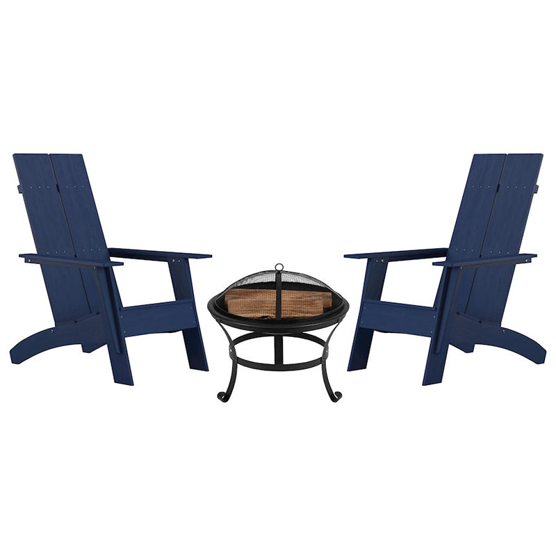 Flash Furniture Finn Pack Of 2 Rockers/Fire Pit