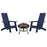 Flash Furniture Finn Pack Of 2 Rockers/Fire Pit