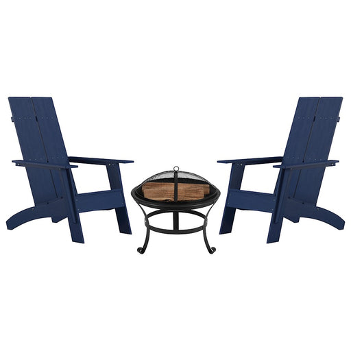Flash Furniture Finn Pack Of 2 Rockers/Fire Pit