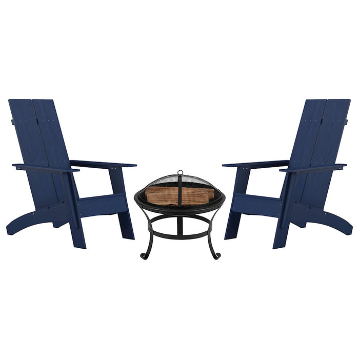 Flash Furniture Finn Pack Of 2 Rockers/Fire Pit
