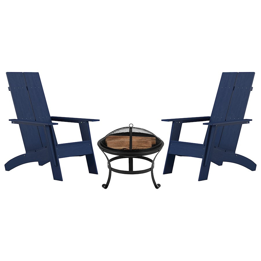Flash Furniture Finn Pack Of 2 Rockers/Fire Pit