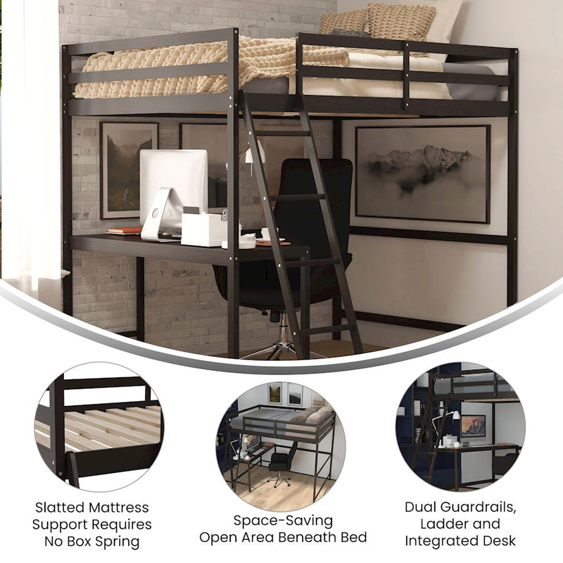 Flash Furniture Riley Loft Bed Frame