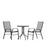 Flash Furniture Brazos 3 Pc Patio, Round Table/2 Chairs