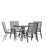 Flash Furniture Brazos 5 Pc Patio, Square Table/4 Chairs